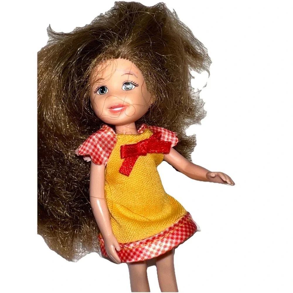 2009 Ty Li'l Ones Chic‎ Boutique Doll M1210 Yellow Gingham Dress 4